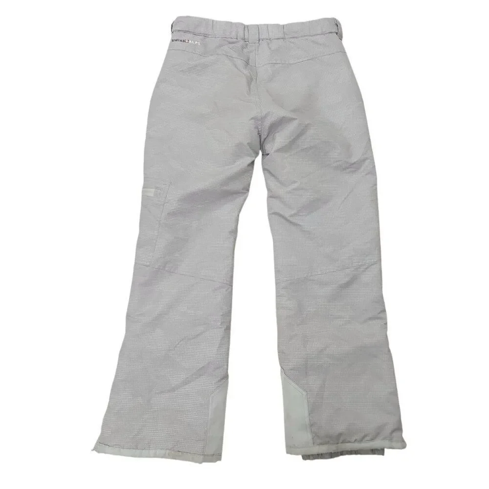 Swiss ALPS Cargo Snow Pants Youth Large 14/16 Gray Insulated Ankle Zip Winter